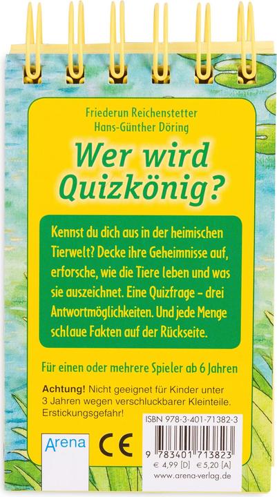 Immagine prodotto Arena Gioco educativo Indovina te stesso intelligente! L'anatra e gli animali sul fiume e lo stagno Quiz (Tedesco, Reichenstetter, Helen, Friederun/Döring, Hans-Günther/Seeberg, 2019)