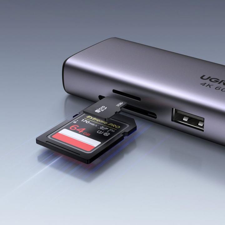 Produktbild Ugreen 7in1 Multifunktions-HUB (USB-C, 7 Ports)