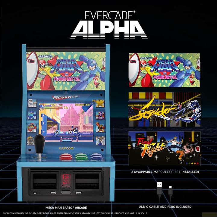 Actual product image Blaze Evercade Alpha Mega Man Bartop Arcade