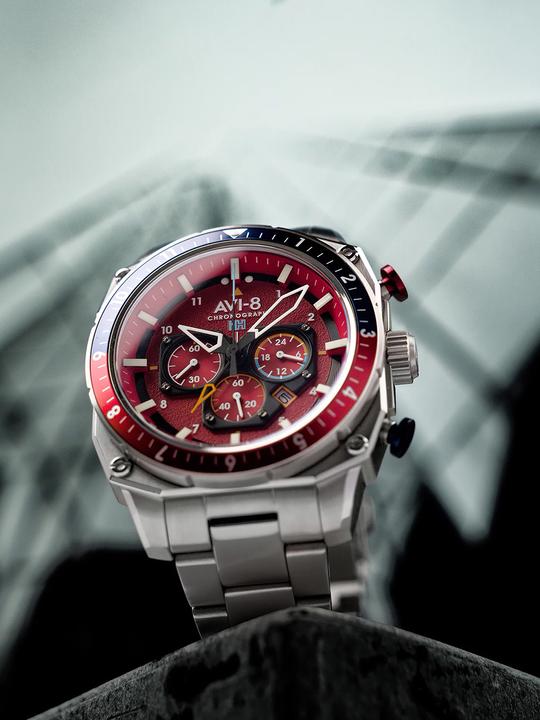 Actual product image AVI-8 AV-4100-22 Hawker Hunter Dual Time (Chronograph)
