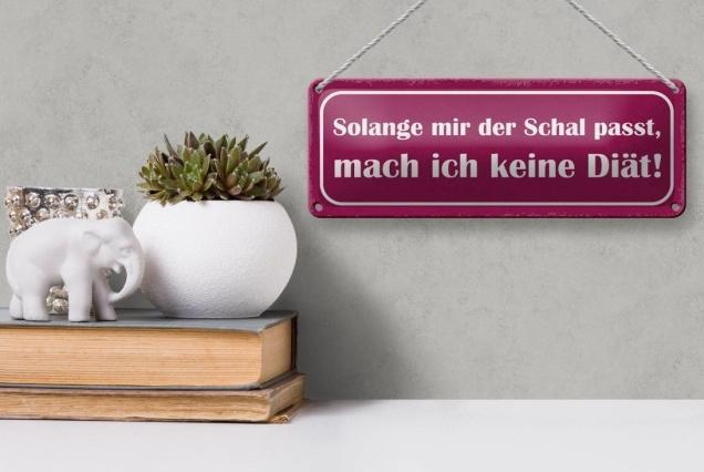 Produktbild Femer Blechschild 27x10cm Solange mir der Schal passt, mache ich keine Diät (27 x 10 cm)
