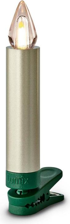 Immagine prodotto Krinner Candela LED per albero SuperLight Flame, Cashmere, set iniziale di 12 pezzi
