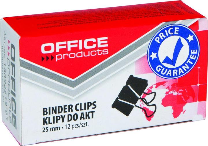 Immagine prodotto Office Products Graffette con barra a molla, 25 mm, 12 pezzi, nero (12 x)