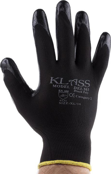 Actual product image Rs Pro Black Nitrile coated polyester glove 10 (10)
