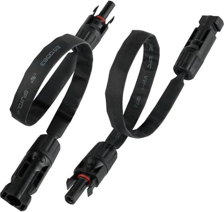 Produktbild Kabelmeister Solar-Fensterdurchführung kompatibel, paarweise, schwarz, flexible Länge: 30 cm (Solarkabel)