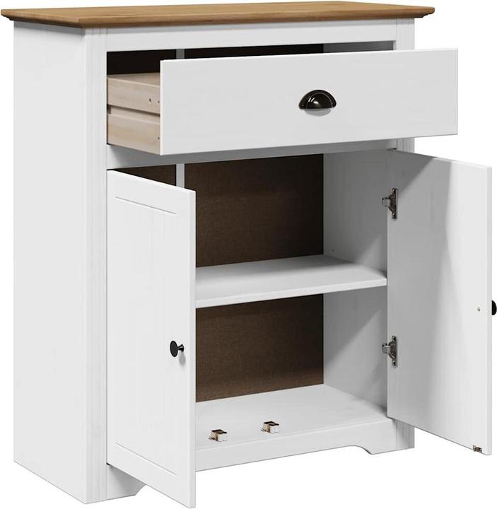 Immagine prodotto VidaXL Armadio per corridoio BODO Bianco e marrone 80x35x90 cm Armadio per corridoio (80 x 35 x 90 cm)