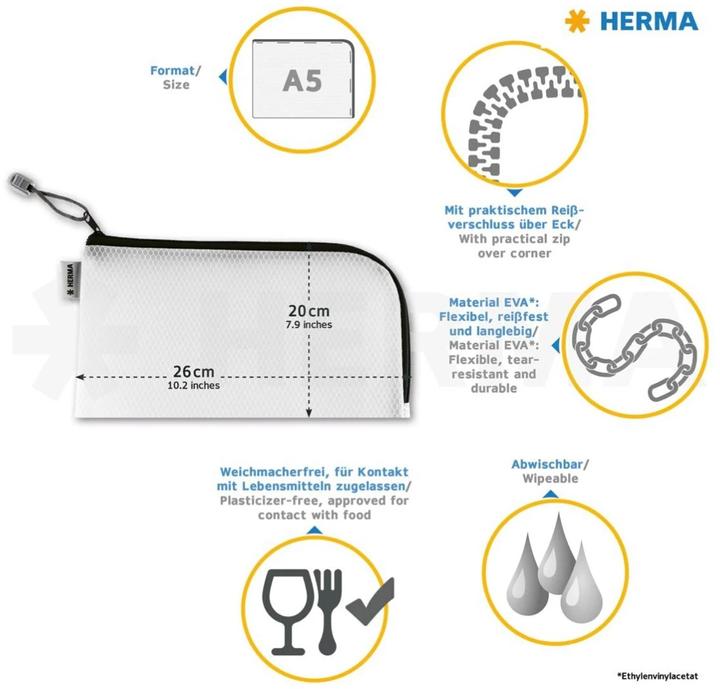 Produktbild Herma Reissverschluss-Tasche A5