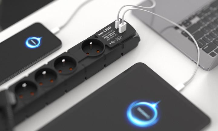 Produktbild Acar Surge Protector S6 USB A+C 6x French Pd