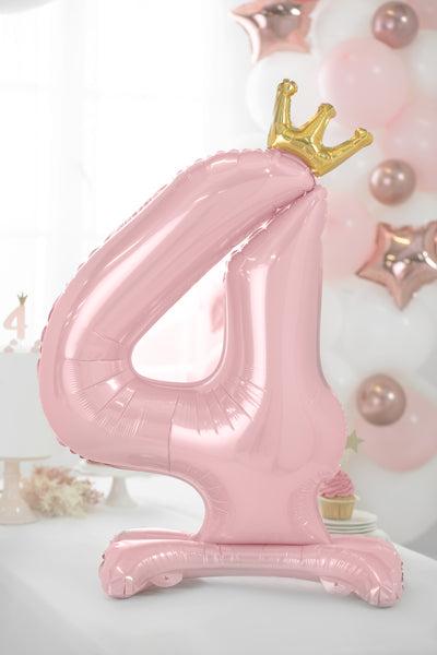 Actual product image Partydeco Balloon number 2 on foot - Pink