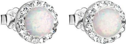 Evolution Group Silver earrings with Preciosa crystals 31217.1 white
