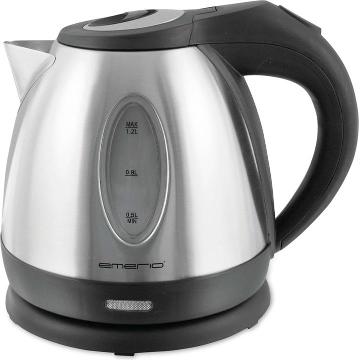 Produktbild Emerio Wasserkocher, 1.2L, Edelstahl, Wasserstandsanzeige (1.20 l, EU-Stecker)