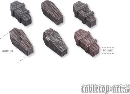 Produktbild Tabletop-Art Zubehör Wood Coffins – Set 2 6 Teile