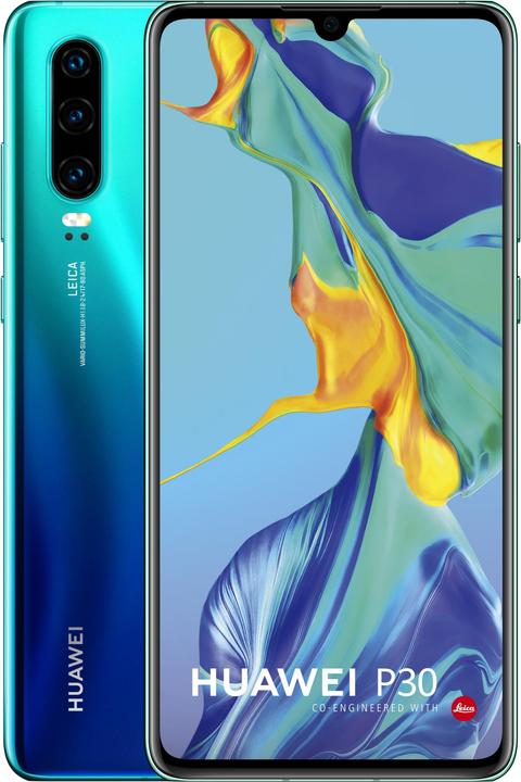 Huawei P30 (128 Go, Aurora Blue, 6.10", Double SIM, 40 Mpx, 4G)