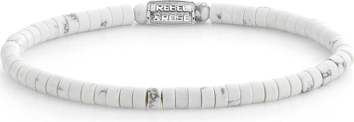 Rebel & Rose Armband Virgin White RR-40081-S-M Unisex (17.50 cm, Howlita, Gema)