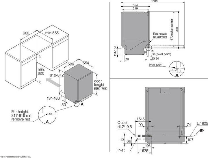 Image du produit Asko Lave-vaisselle entièrement intégré Logic DFI 533A acier inoxydable