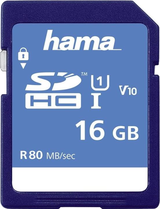 Actual product image Hama SDHC 16GB Class 10 UHS-I (26 GB, SDHC, U1, UHS-I)