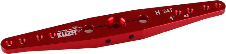 Actual product image Kuza servo lever 2-arm hitec 24t 100/88/72/ 60mm 4" m3 heavy duty v2 aluminium