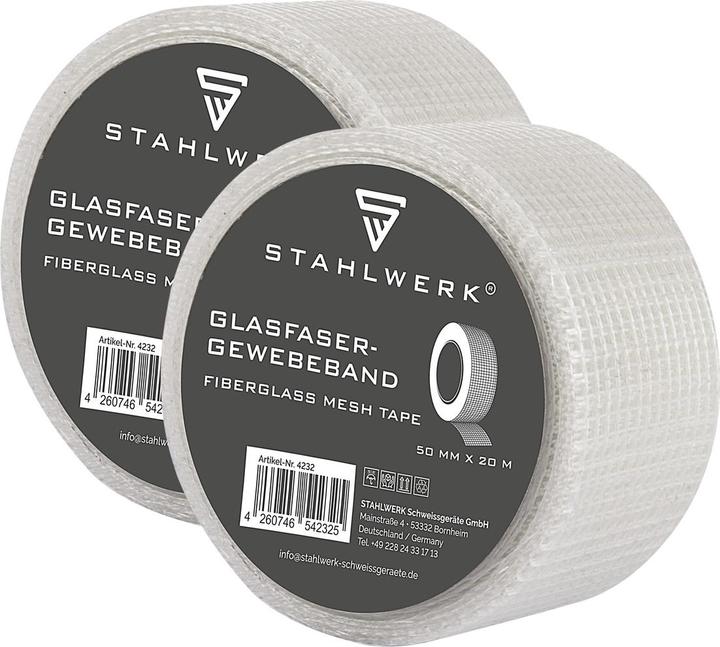 Actual product image Stahlwerk Glass Fiber Fabric Tape Set of 2 (50 mm)