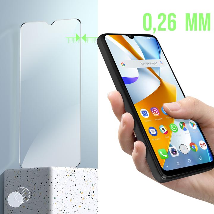 Produktbild Avizar 9H Härtegrad Glas-Displayschutzfolie (1 Stück, Xiaomi Poco C40)