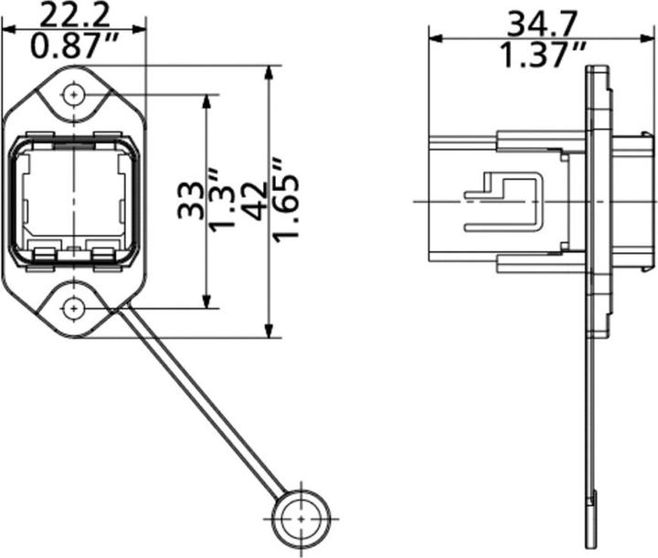 Produktbild Metz E-DAT Industry IP67 V14 14010833C0MN Flanschgehäuse Silber 1 St