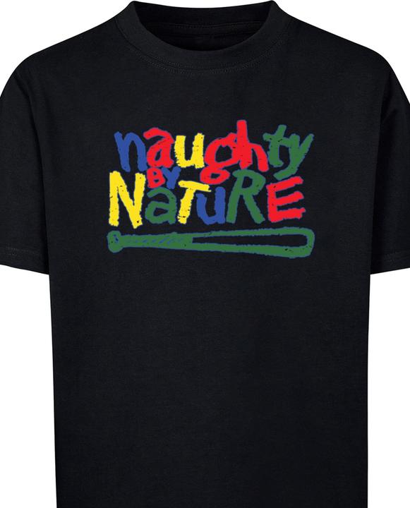 Actual product image Merchcode Kids Naughty By Nature - Logo Colour Basic T-Shirt - 160199 (158)