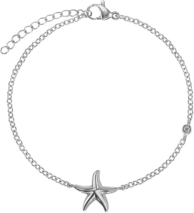 Bijouteria Armband (21 cm, Edelstahl, Kristall)