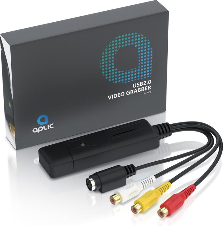 Actual product image Aplic USB audio video grabber, video audio converter, video adapter for post-production, VHS, for Windows (USB 2.0, analog TV signal)