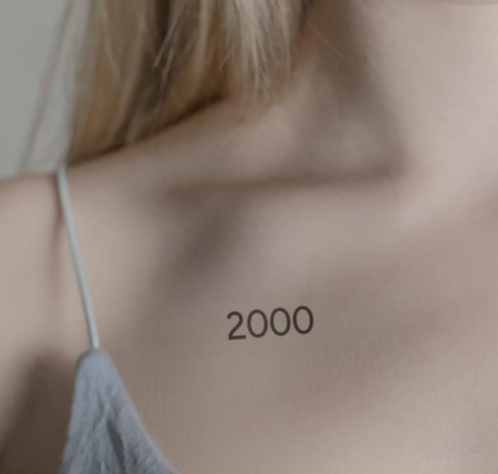 Image du produit minink Tatouage temporaire - Année de naissance 2000