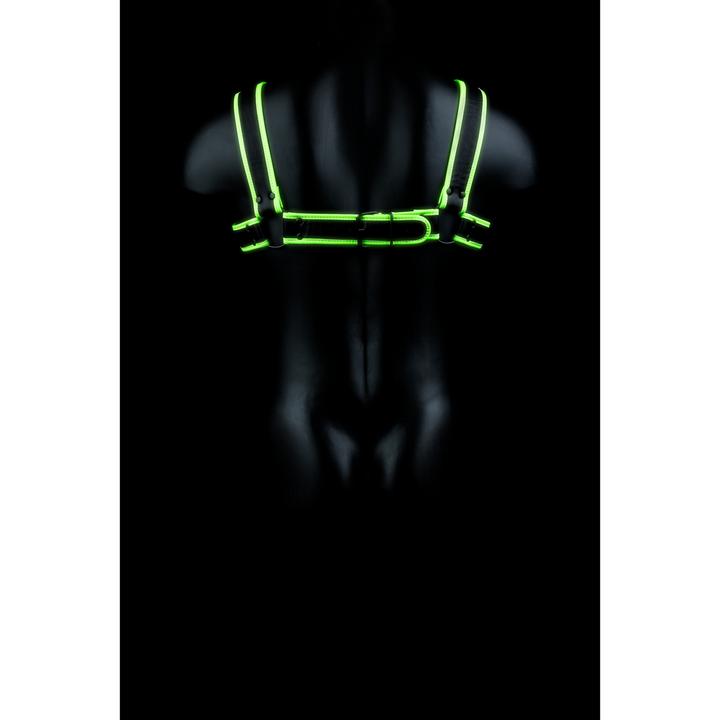 Actual product image Ouch! Chest Bulldog Harness - Glow in the Dark (XL)