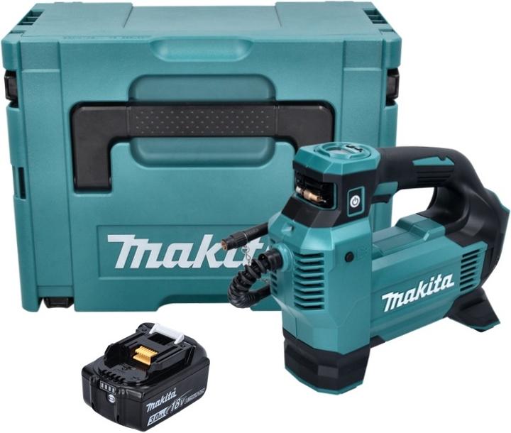 Produktbild Makita DMP 181 F1J Akku Kompressor 18 V 11,1 bar + 1x Akku 3,0 Ah + Makpac - ohne Ladegerät (11.10 Bar)