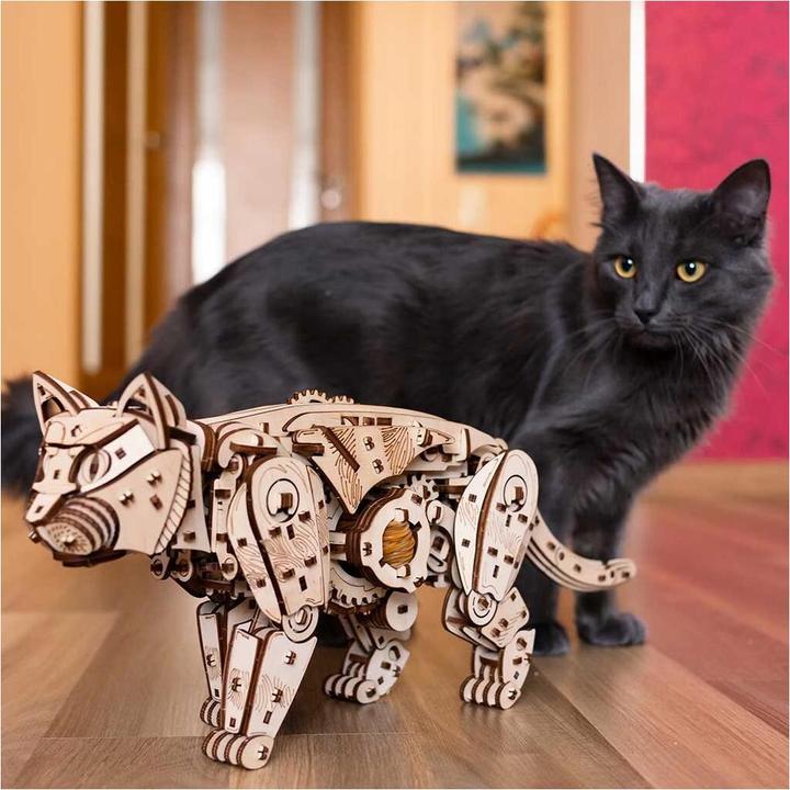 Image du produit Eco Wood Art Kit de maquette 3D en bois - Chat brun