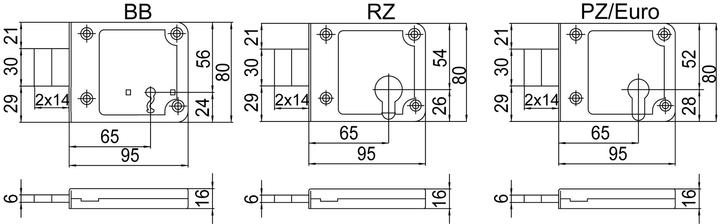 Actual product image Schänis Cellar door bolt lock