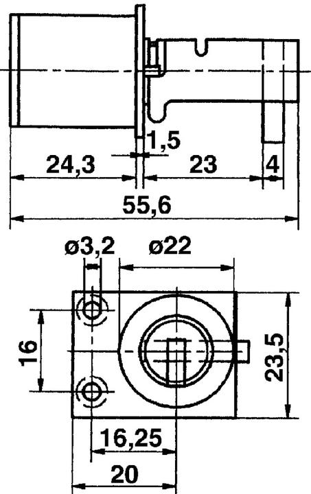 Image du produit Kaba Cylindre à fermeture centrale 8, type 1158-A, commande frontale (Cylindre de fermeture)