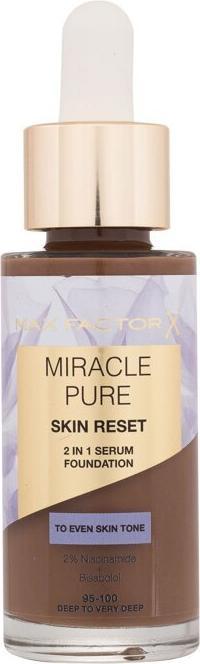Max Factor Miracle Pure Skin Reset 2in1 Serum Foundation - Makeup 30 ml 95-100 Deep To Very Deep (95-100 Deep To Very Deep)