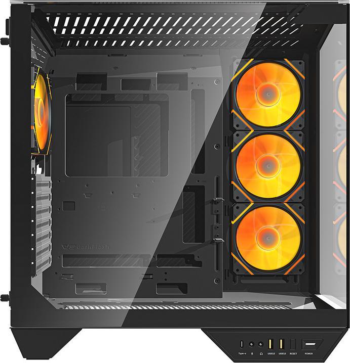 Produktbild Darkflash Tech Darkflash DY470 computer case (black) + 4 fans + GPU bracket