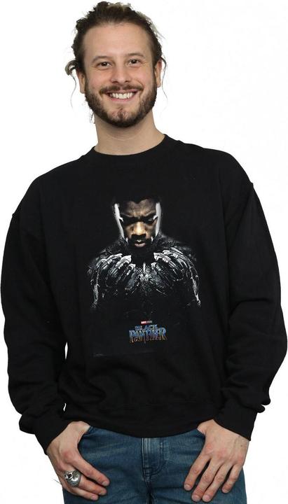 Immagine prodotto Felpa in cotone con poster di Pantera Nera T'Challa (L)