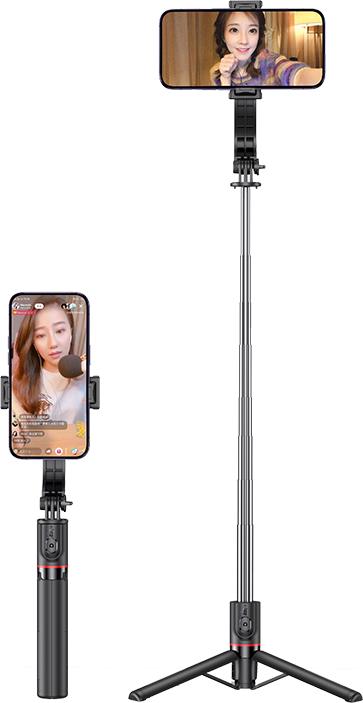 Actual product image Usams Selfie Stick Tripod czarny/black ZB25601 (US-ZB256)