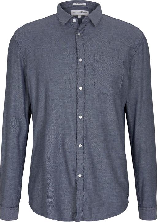 Tom Tailor Hemd Shirt fein strukturiert mit Bio Baumwolle (M)