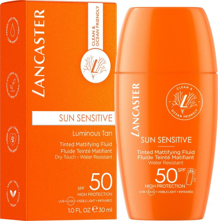 Actual product image Lancaster Sunp Sensitive Fluide Sun Protection Factor 50 (Sun cream face, SPF 50, 30 ml, 60 g)