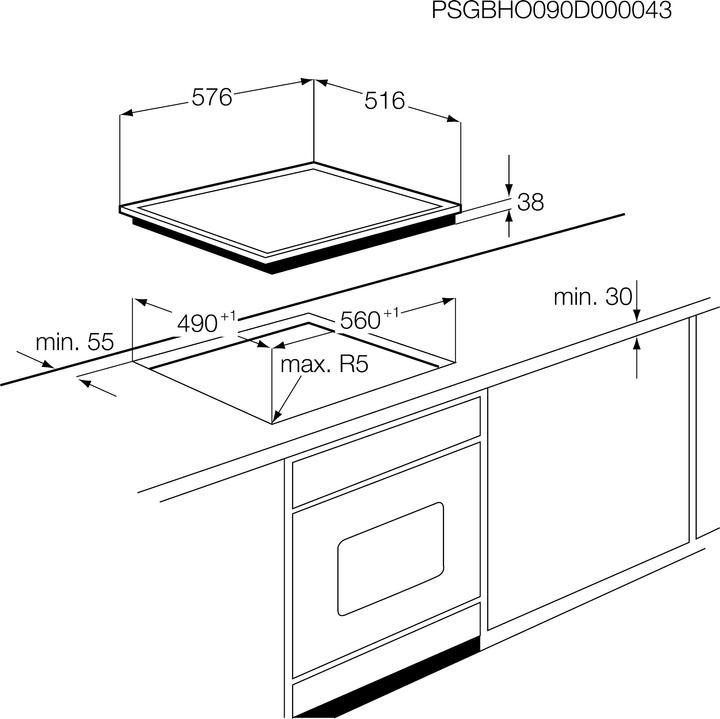 Produktbild AEG 3000 Radiant Hob / Herdgebundenes Glaskeramikkochfeld / 60 cm HE604000XB
