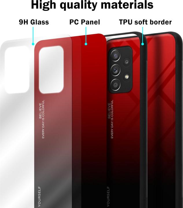 Actual product image Cadorabo TPU 2 colors glass envelope (Samsung Galaxy A52, Samsung Galaxy A52 5G, Samsung Galaxy A52s 5G)