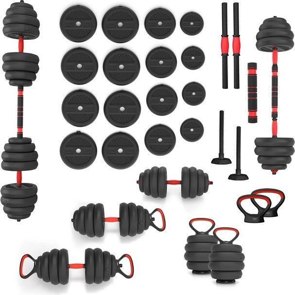 Immagine prodotto HMS SET DI PESI 6IN1 SGN1340 (BILANCIERE MANUBRIO E KETTLEBELL) 40KG (1 x 4 kg)
