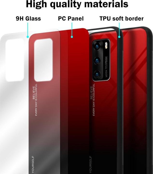 Actual product image Cadorabo TPU 2 colors glass cover (Huawei P40)