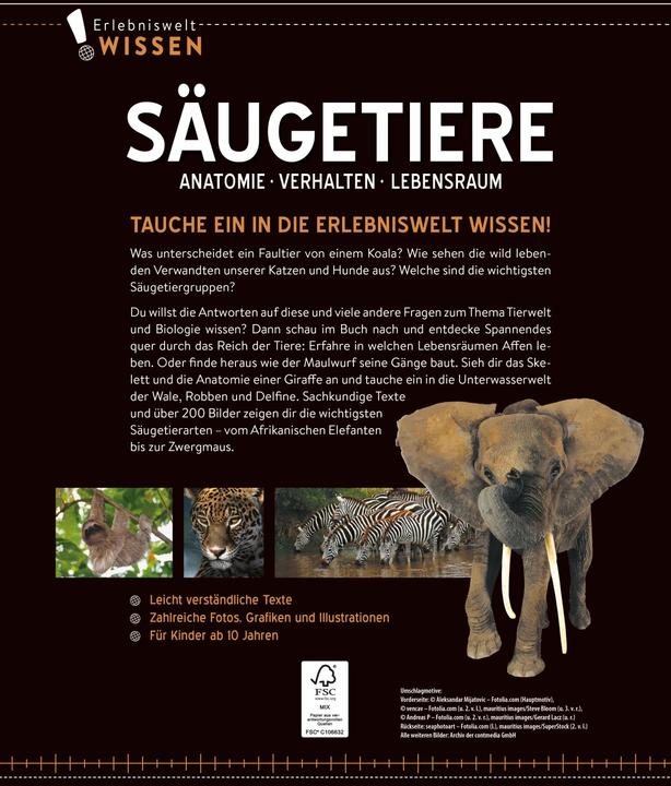Immagine prodotto Erlebniswelt Wissen Säugetiere (Tedesco, 2022)