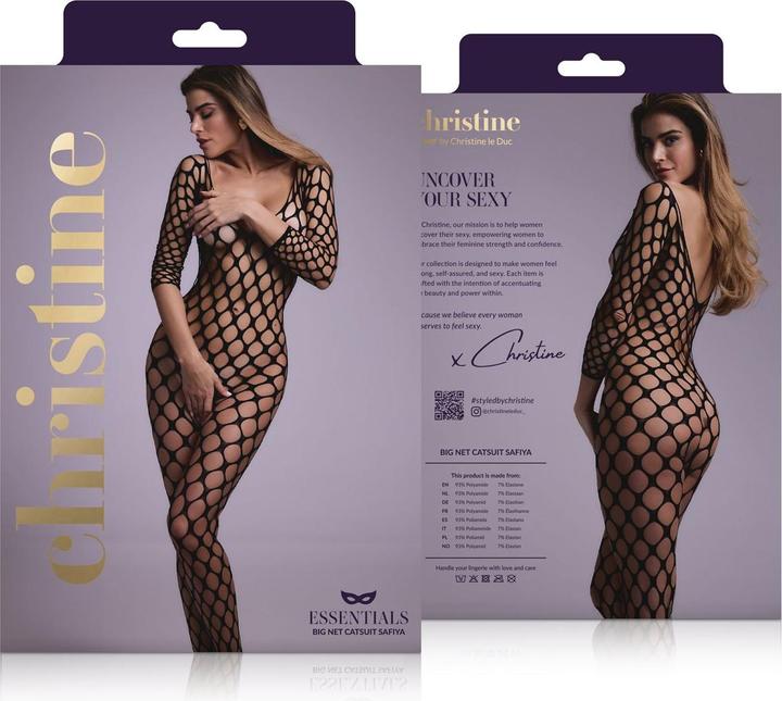 Actual product image Christine Le Duc NetzCatsuit Schwarz (One size)