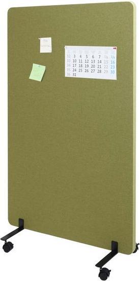 Produktbild Mendler Akustik-Trennwand HWC-G77, Pinnwand, doppelwandig rollbar Stoff/Textil, 127x80cm grün