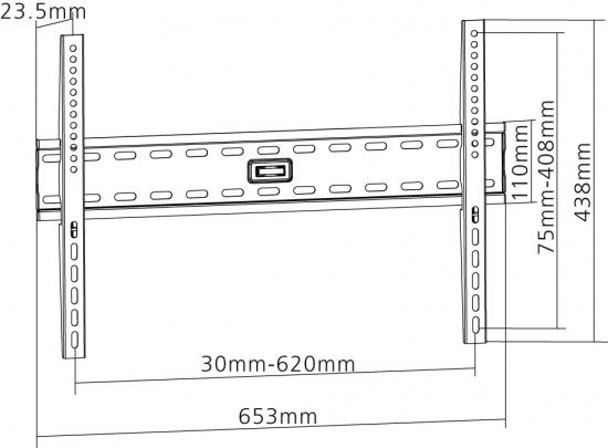 Actual product image equip Wall mount /50kg 1TFT fixed (Wall, 70", 40 kg)