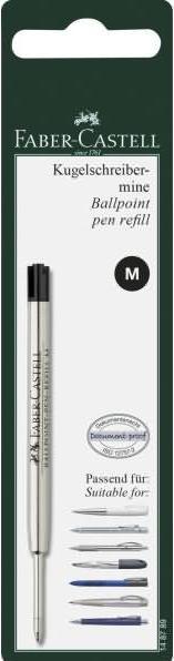 Produktbild Faber-Castell Kugelschreibermine M schwarz (Nachfülleinheit, Schwarz, 0.40 mm)