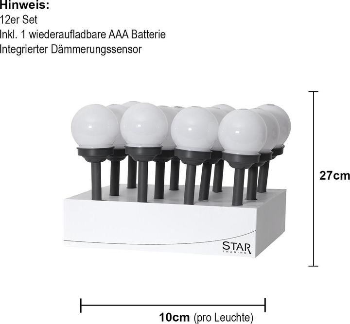 Produktbild Star Trading Display Solar Lights Globus (IP44)