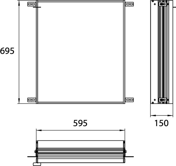 Actual product image Emco asis evo Mounting frame for illuminated mirror cabinet 939708013